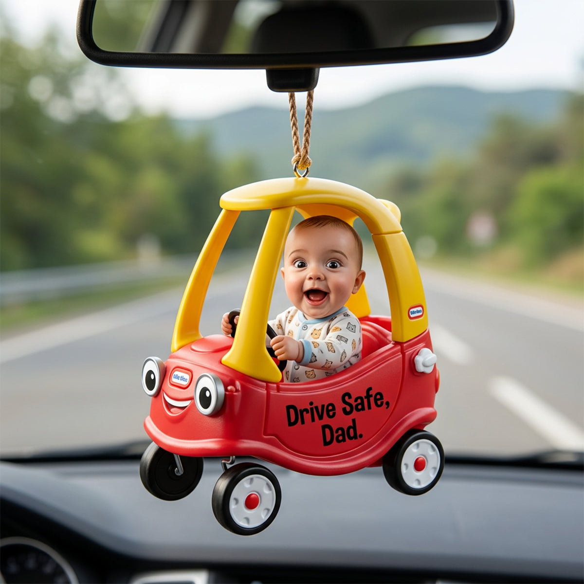 Drive Safe Daddy - Personalized Father Custom Made 3D Minifigure Ornament