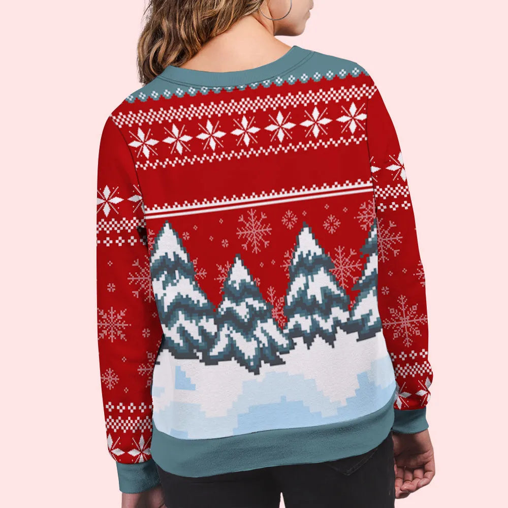 Personalized Snowman Grandma Printed Sweatshirt Christmas Gift, Cozy Holiday Jumper for Grandmother, Unique Family Keepsake