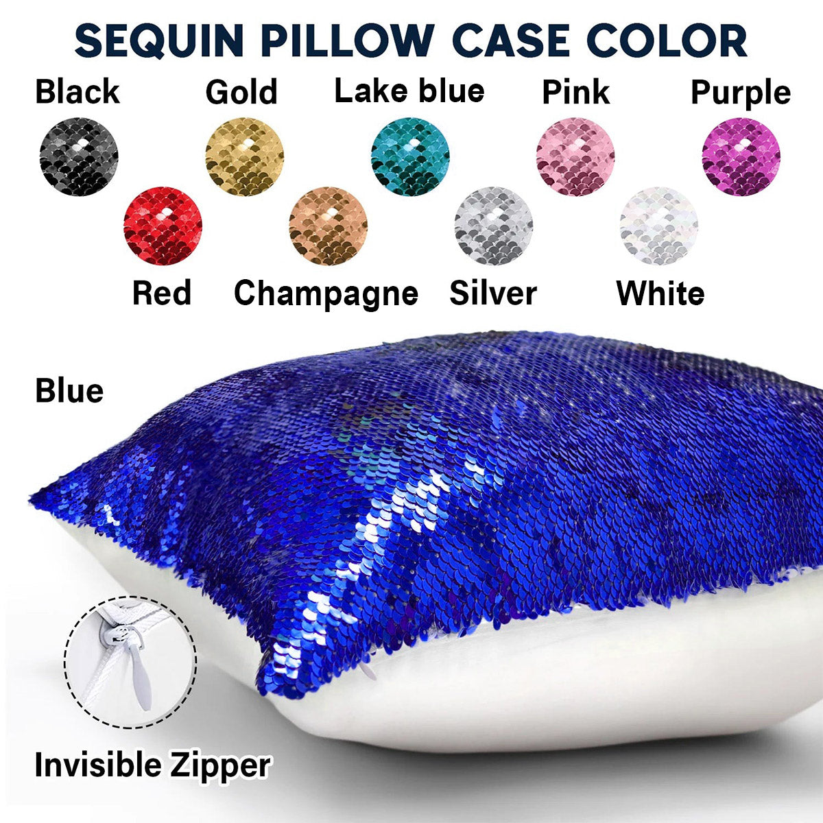 Funny Custom Face Sequin Pillow - Gift for husband, wife, boyfriend, girlfriend - Personalized Sequin Pillow Cover