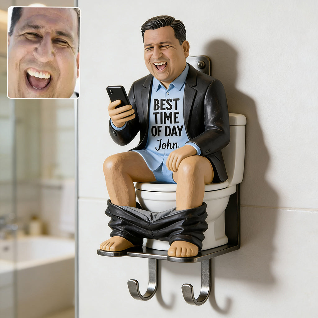 Funny Gift For Him - Personalized Father Custom Shaped Hanging Rack