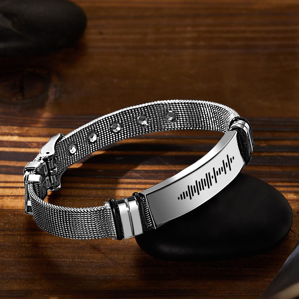 Music Code - Personalized Music Code Men Bracelet