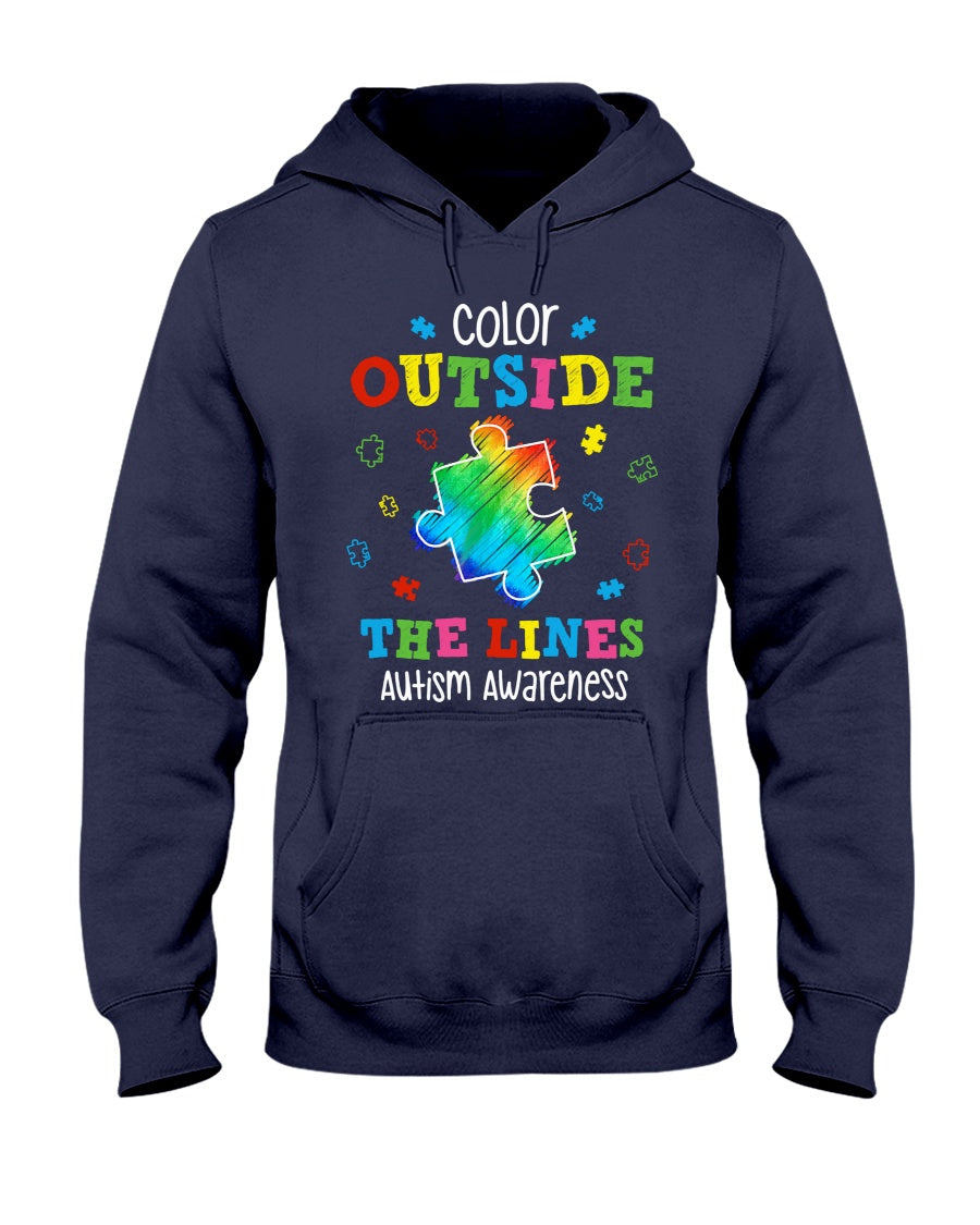 Color Outside The Light - Autism Awareness T-shirt and Hoodie 0921