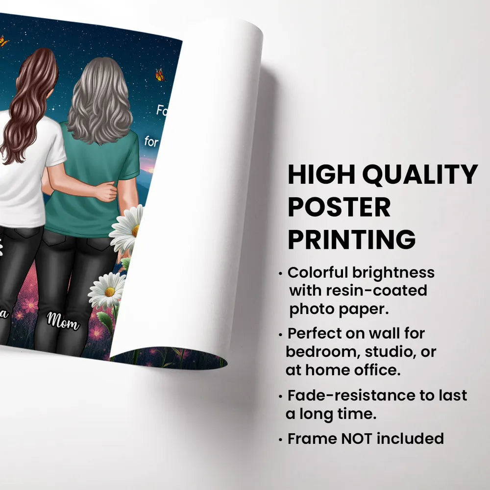 Custom Mother-Daughter Poster or Canvas with Personalized Design