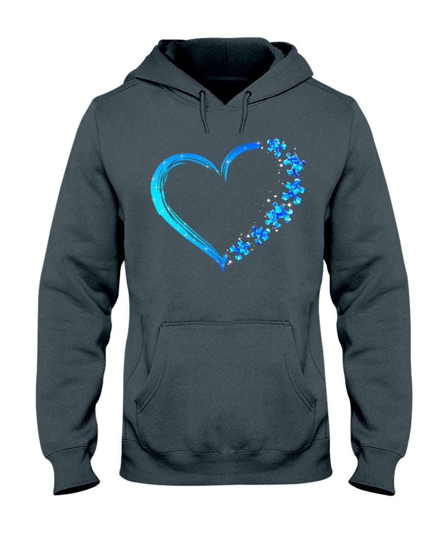 Blue Heart - Autism Awareness T-shirt and Hoodie 0520