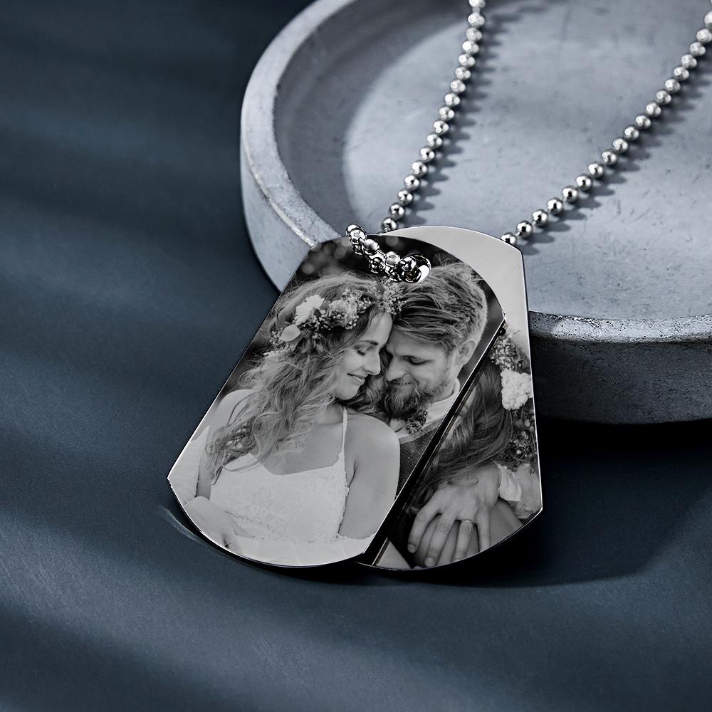 Any Photo - Personalized Double Dog Tag Necklace