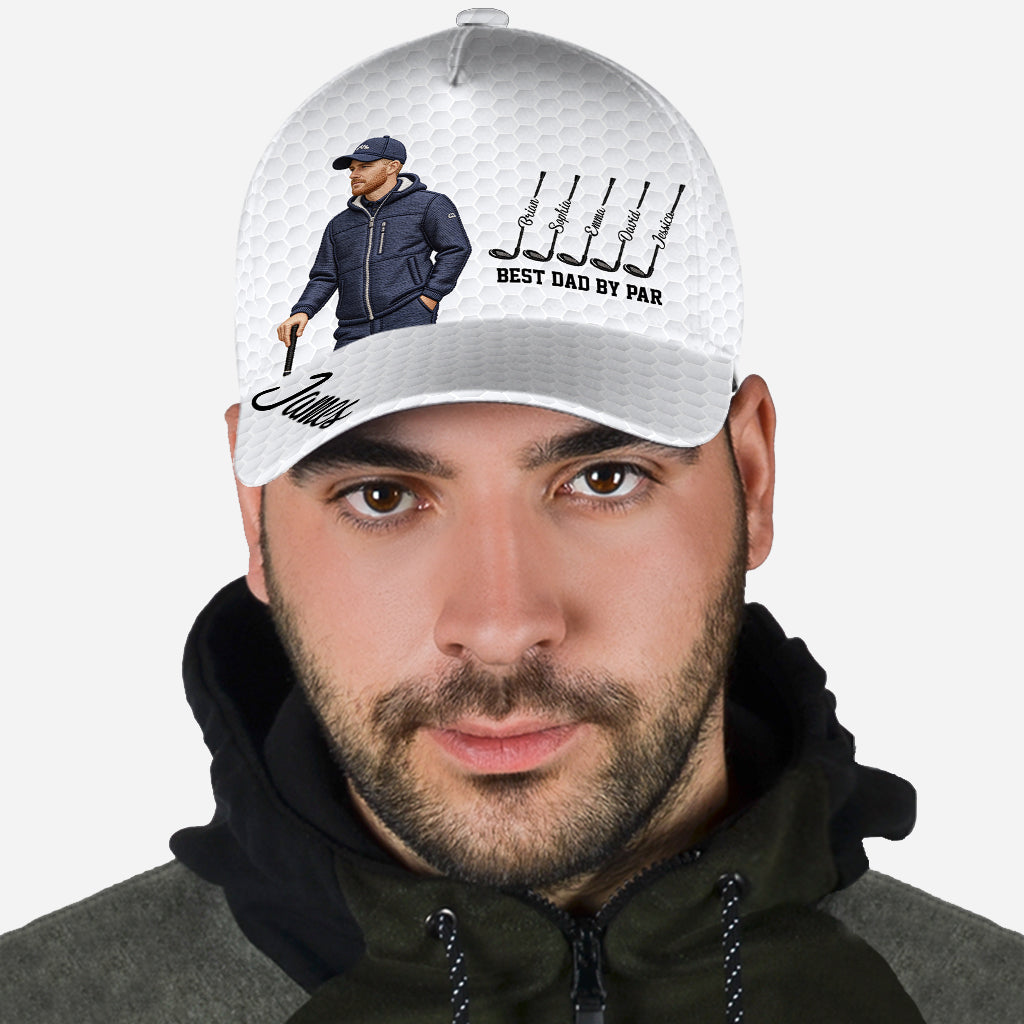 Best Dad By Par - Personalized Golf Classic Cap