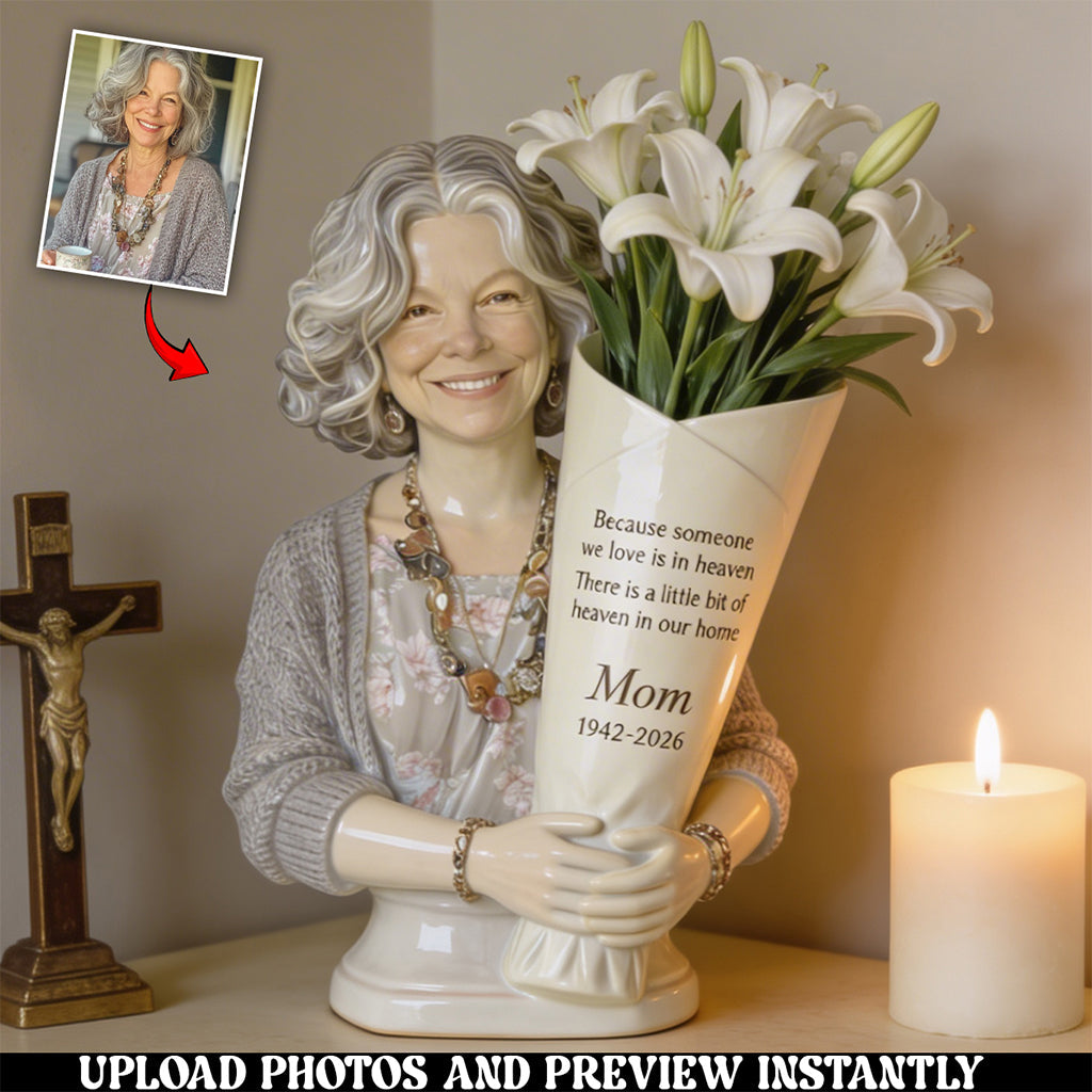 Heaven's Bloom - Personalized Memorial Acrylic Flower Vase