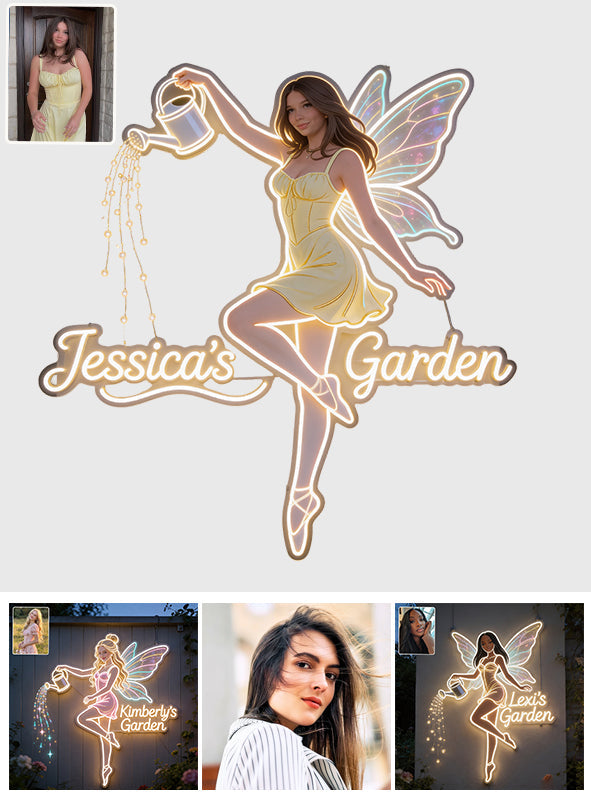 Fairy Garden - Personalized Gardening LED Light Acrylic Sign
