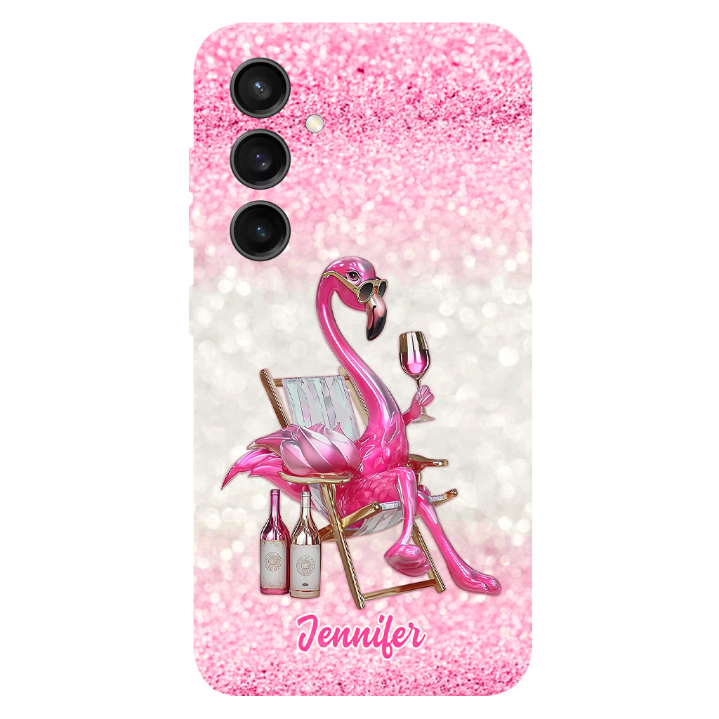 Be a Flamingo In a Flock of Pigeons - Personalized Flamingo Full Print Phone Case