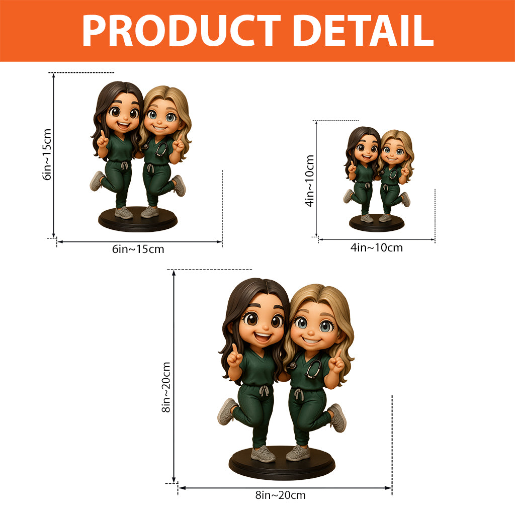Chibi Medical Worker - Personalized Nurse Custom Shaped Acrylic Plaque
