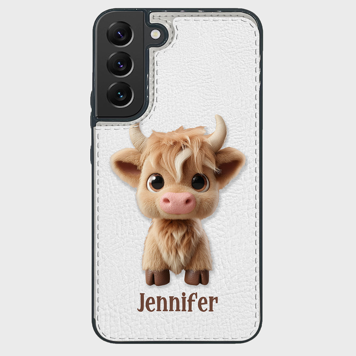 Cute Highland Cow - Personalized Highland Cow Foldable Wallet Phone Case