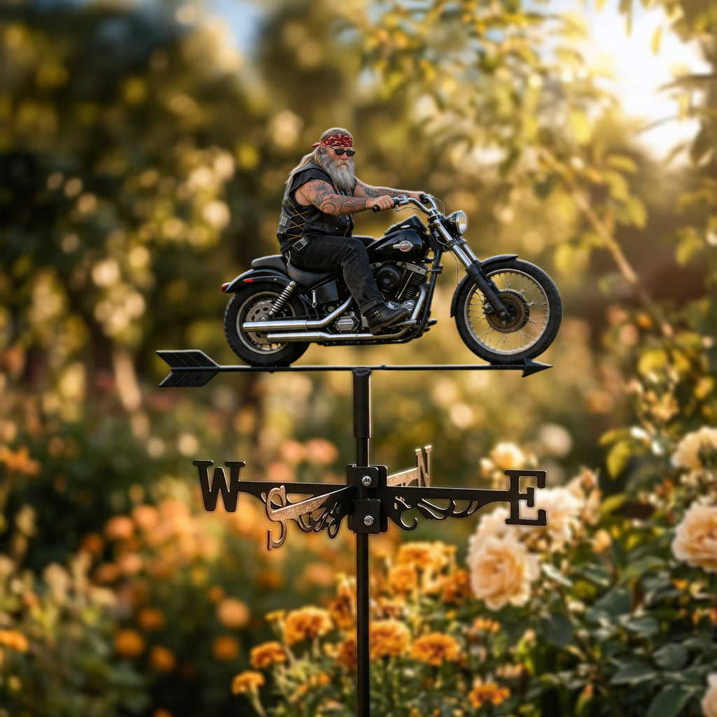 Biker Gift, Motorbike Lovers Gift - Personalized Biker Weather Vane