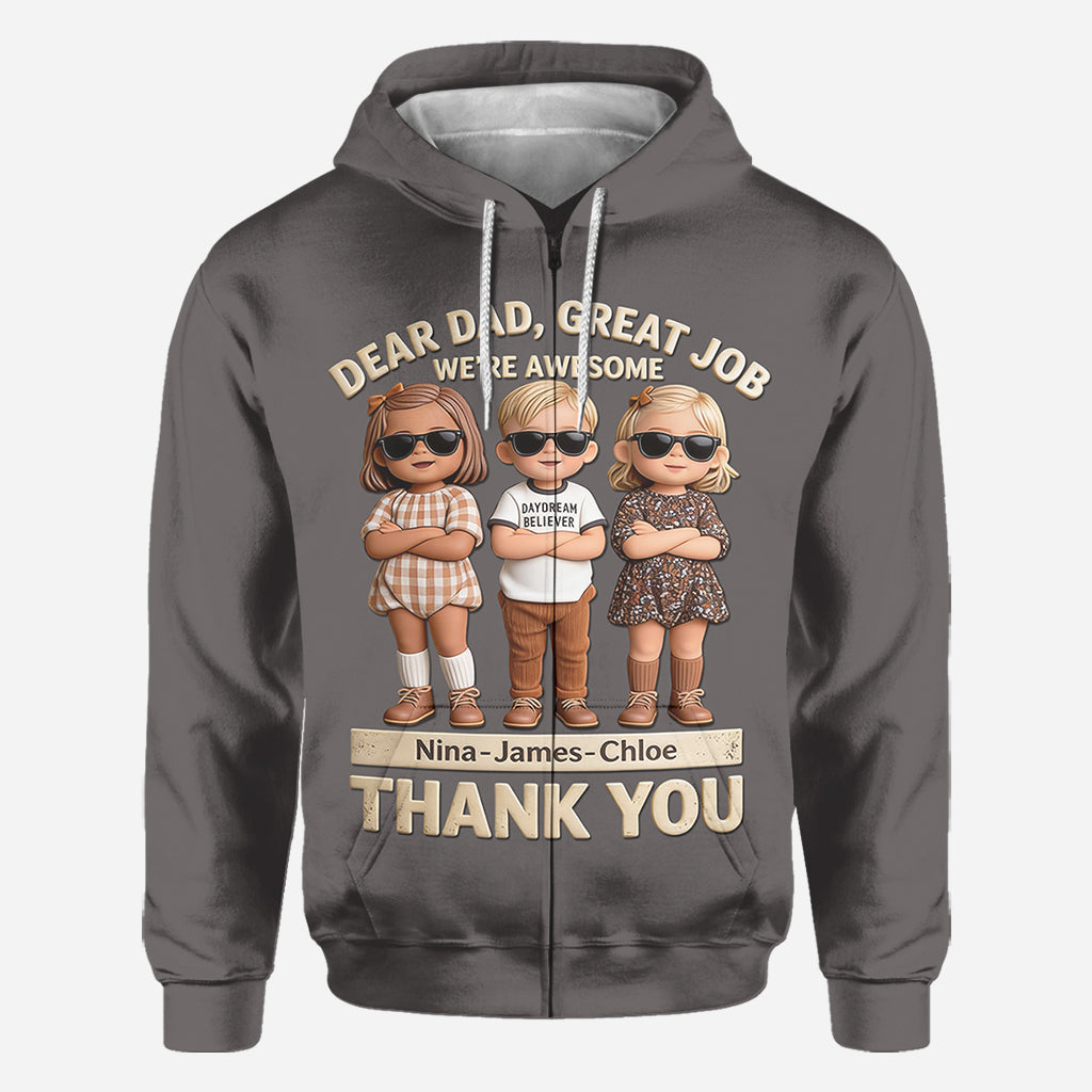 Great Job Dad - Personalized Father All Over Shirt