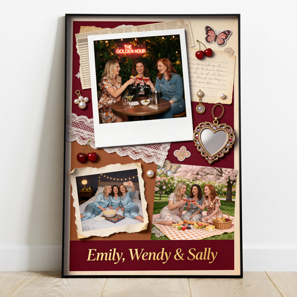 Any Photo Bestie Forever - Personalized Bestie Canvas And Poster