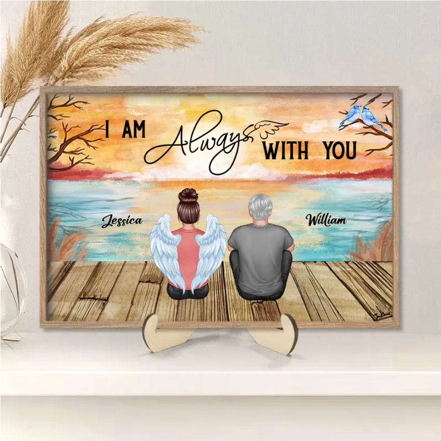 Personalized We're Always With You Blanket, Plaque, Keychain, Poster or Canvas, Ornament and Wallet Card - Unique Memorial Gift for Loved Ones