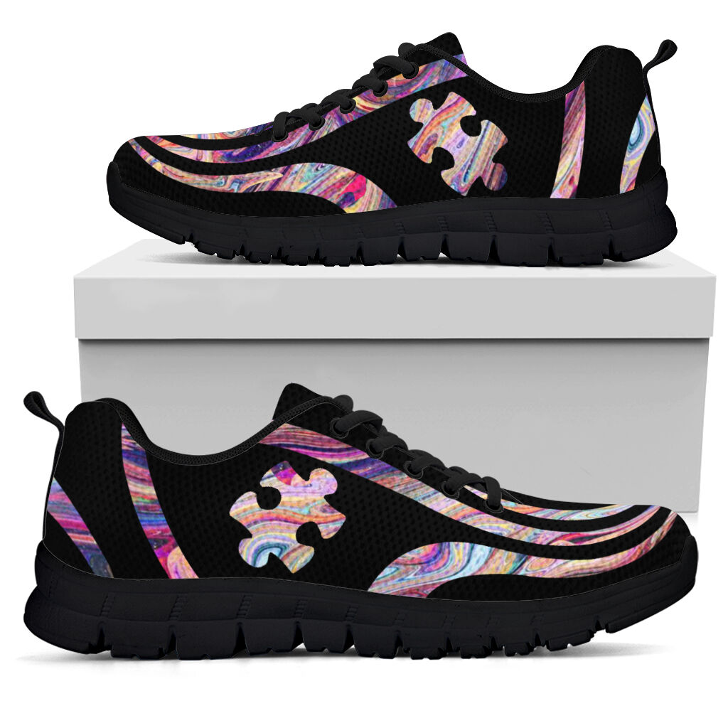 Colorful Background Autism Awareness Sneakers 0622