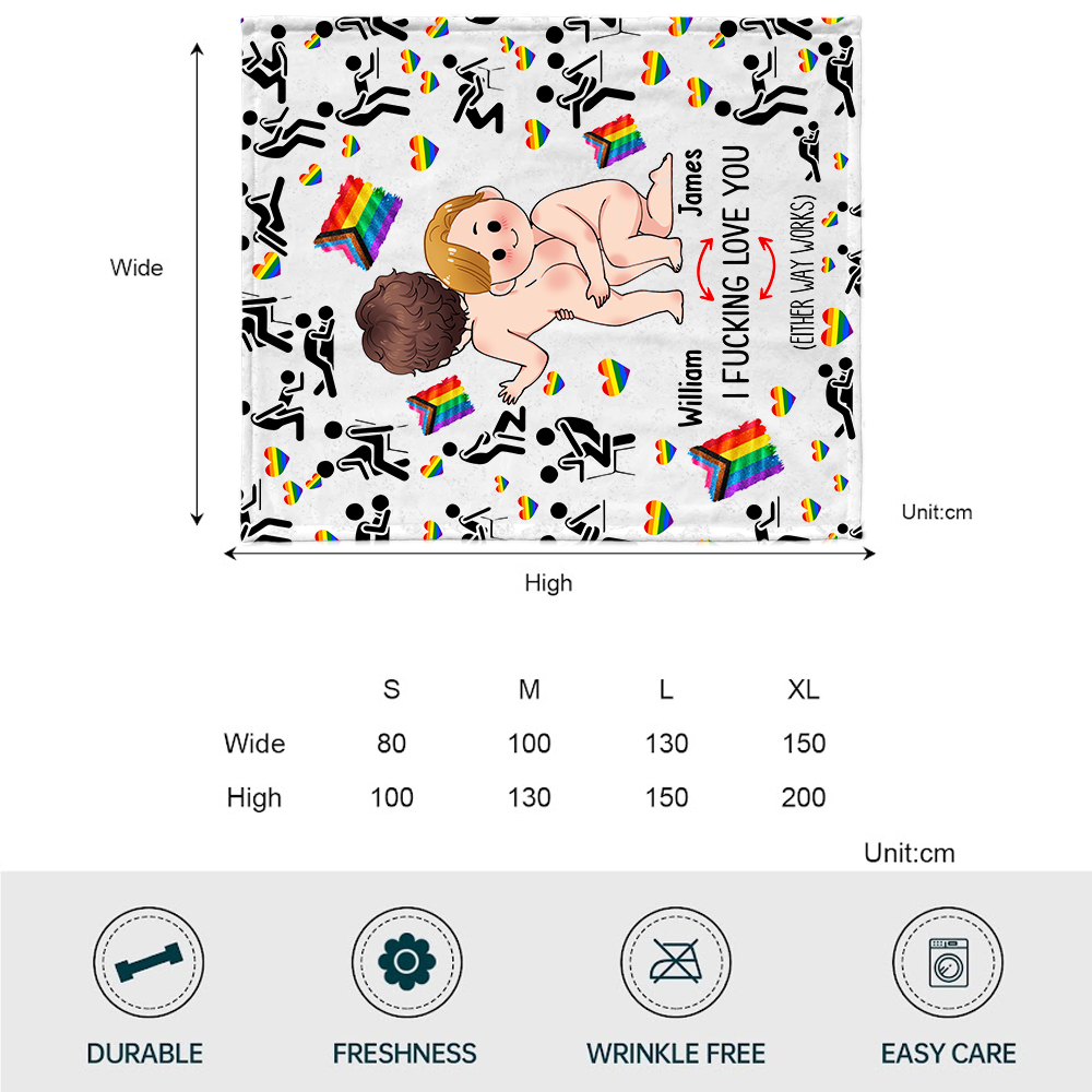 I Love You - Personalized LGBT Support Blanket