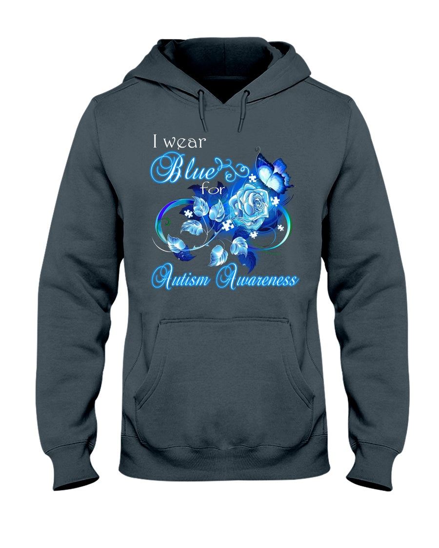 Autism Awareness Blue Flower - Autism Awareness T-shirt and Hoodie 0921