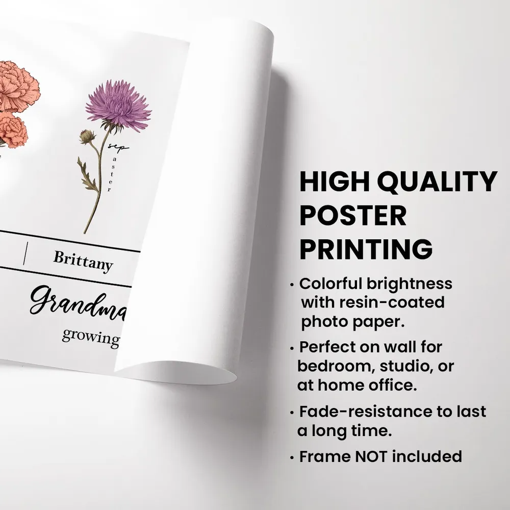 A Bond That Can't Be Broken, Custom Family Poster, Perfect Gift for Moms, Grandmothers, and Families