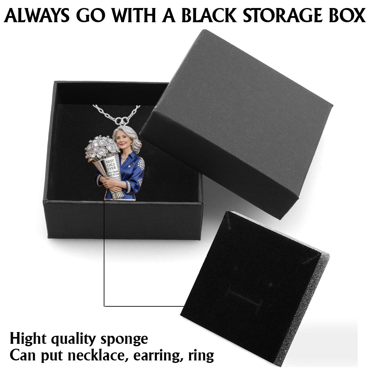 Custom Any Photo, Best Gift For Mom & Grandma - Personalized Mother Shaped Metal Pendant Necklace