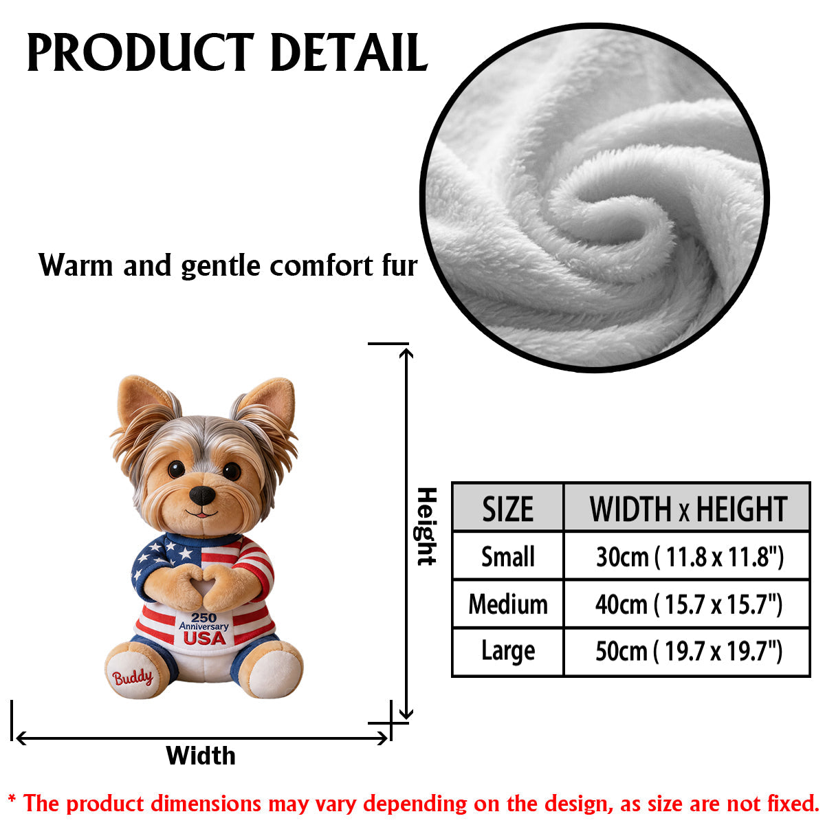 250 Anniversary Cute Pet - Personalized Dog Premium Faux Fur Pillow