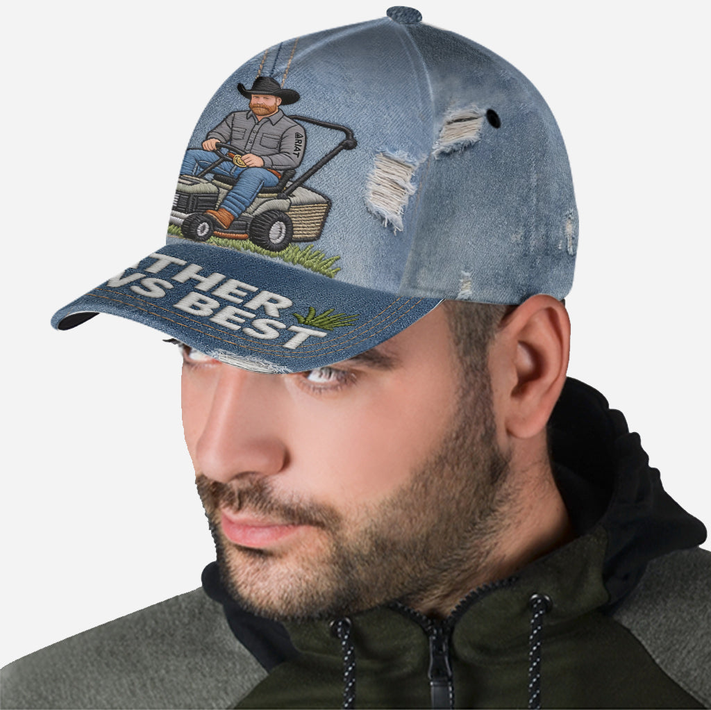 Father Mows Best - Personalized Father Classic Cap