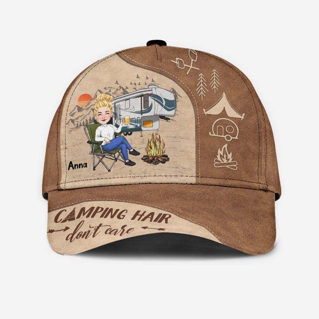 Camping Hair Don't Care - Personalized Camping Classic Cap