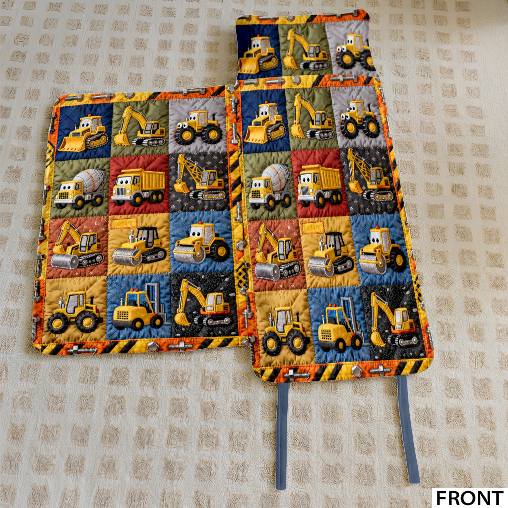 Construction Machine - Personalized Kid Nap Mat