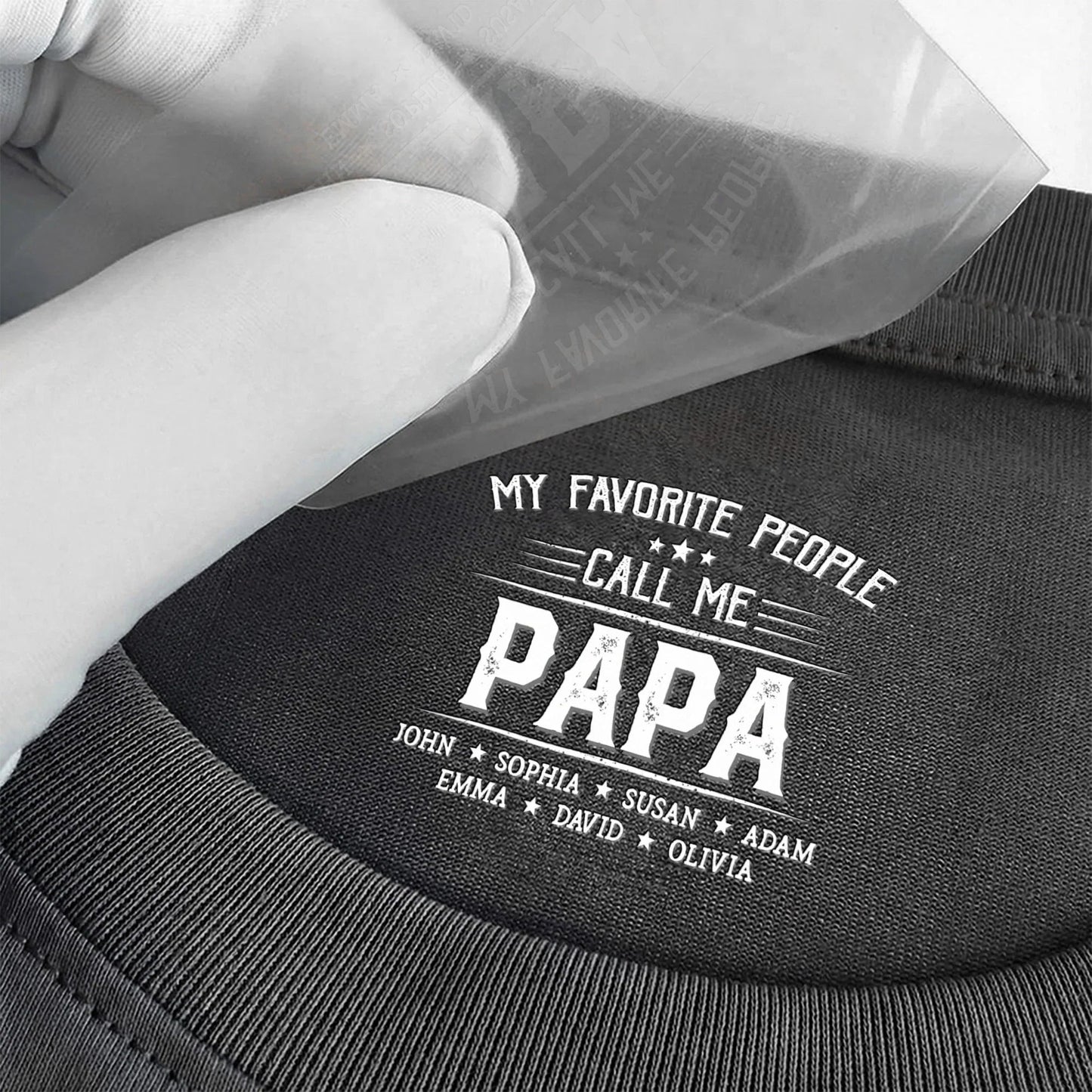 My Favorite People Call Me Papa Classic Tee, Personalized Family Name Shirt, Heartwarming Gift for Papa