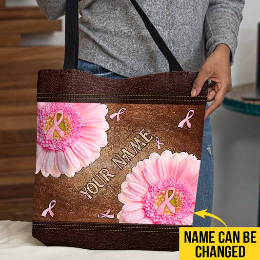 Faith Hope Love - Breast Cancer Awareness Personalized Tote Bag