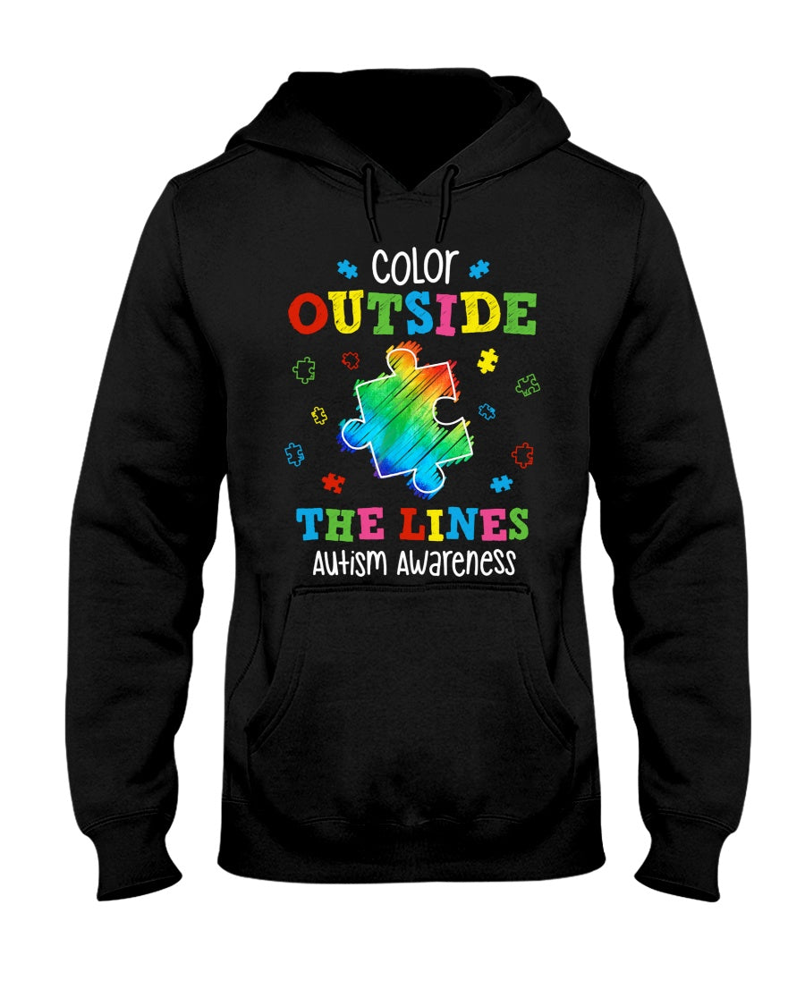 Color Outside The Light - Autism Awareness T-shirt and Hoodie 0921