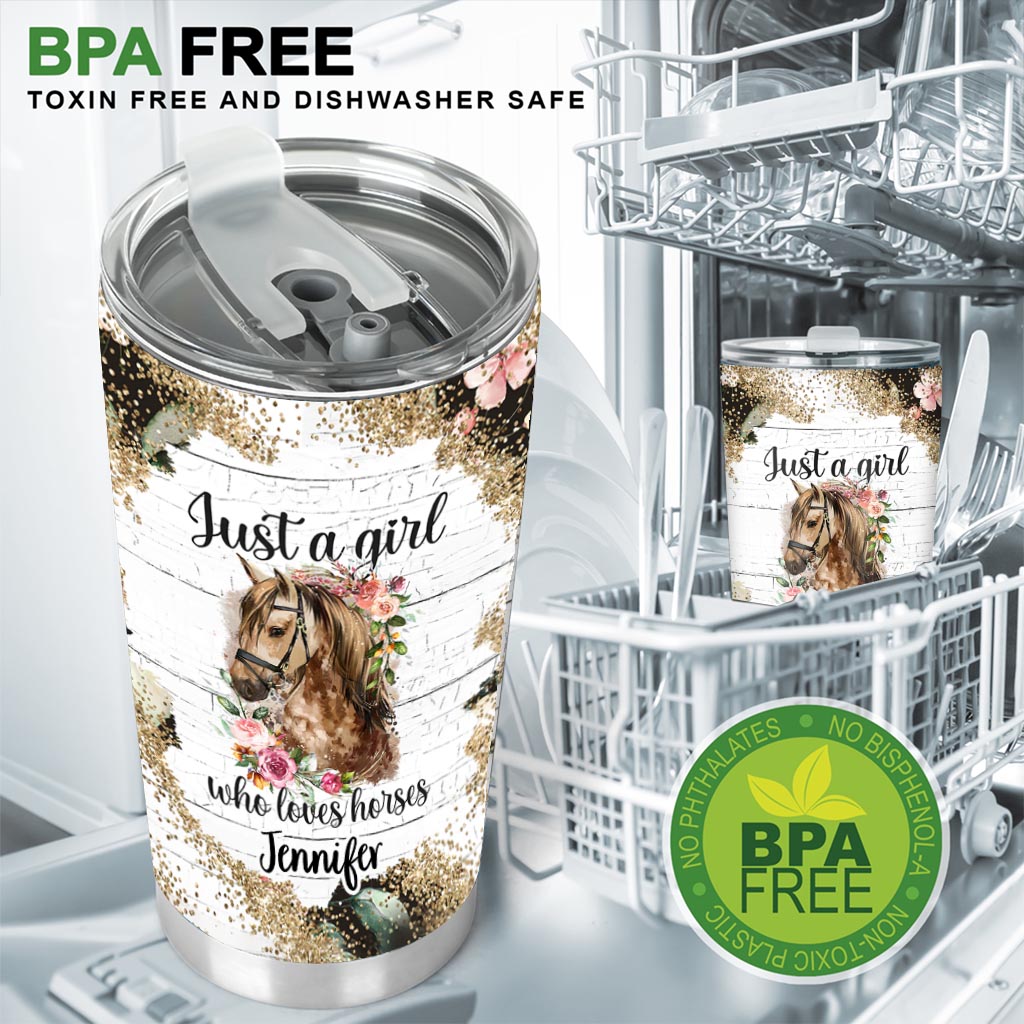 Just A Girl Who Loves Horses - Personalized Horse Tumbler