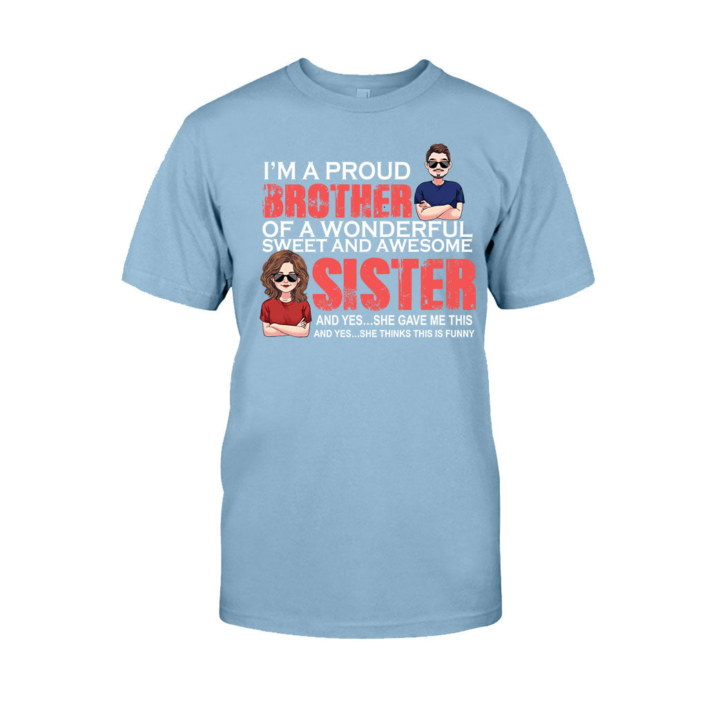 I'm A Proud Brother - Personalized Sibling T-shirt & Hoodie