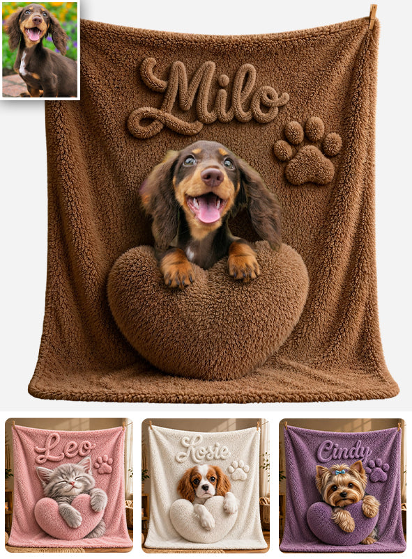 Heart Hugging Pet - Personalized Dog Blanket