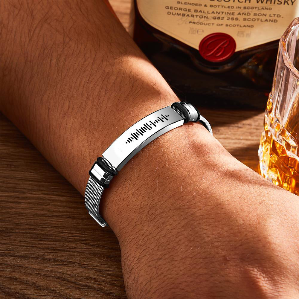 Music Code - Personalized Music Code Men Bracelet