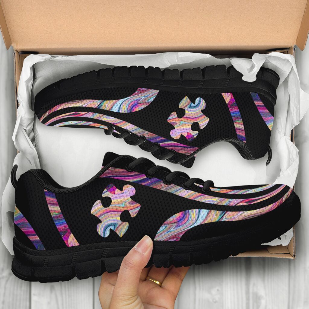 Colorful Background Autism Awareness Sneakers 0622
