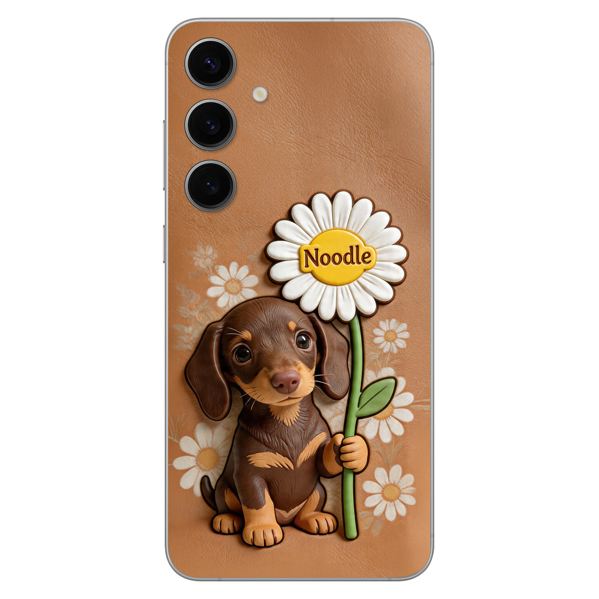 Custom Any Photo - Personalized Dog 3D Embossed Leather Phone Case