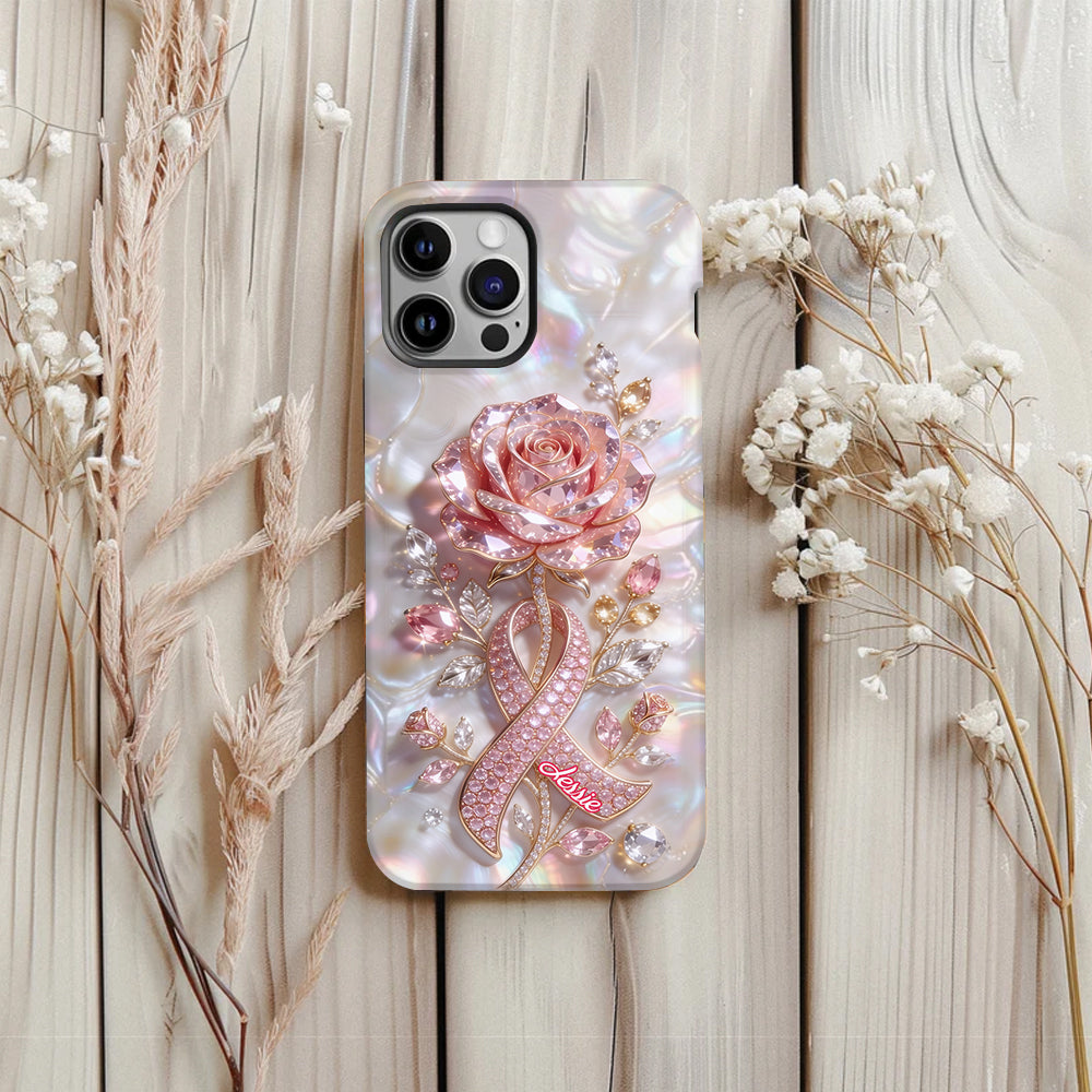 Faith Hope Love - Personalized Breast Cancer Awareness Full Print Phone Case