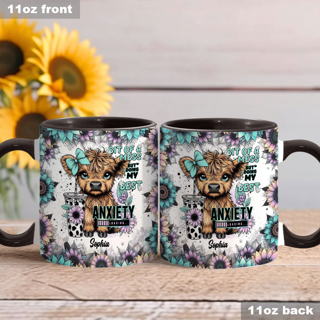 Bit Of A Mess But Doing My Best - Personalized Accent Mug