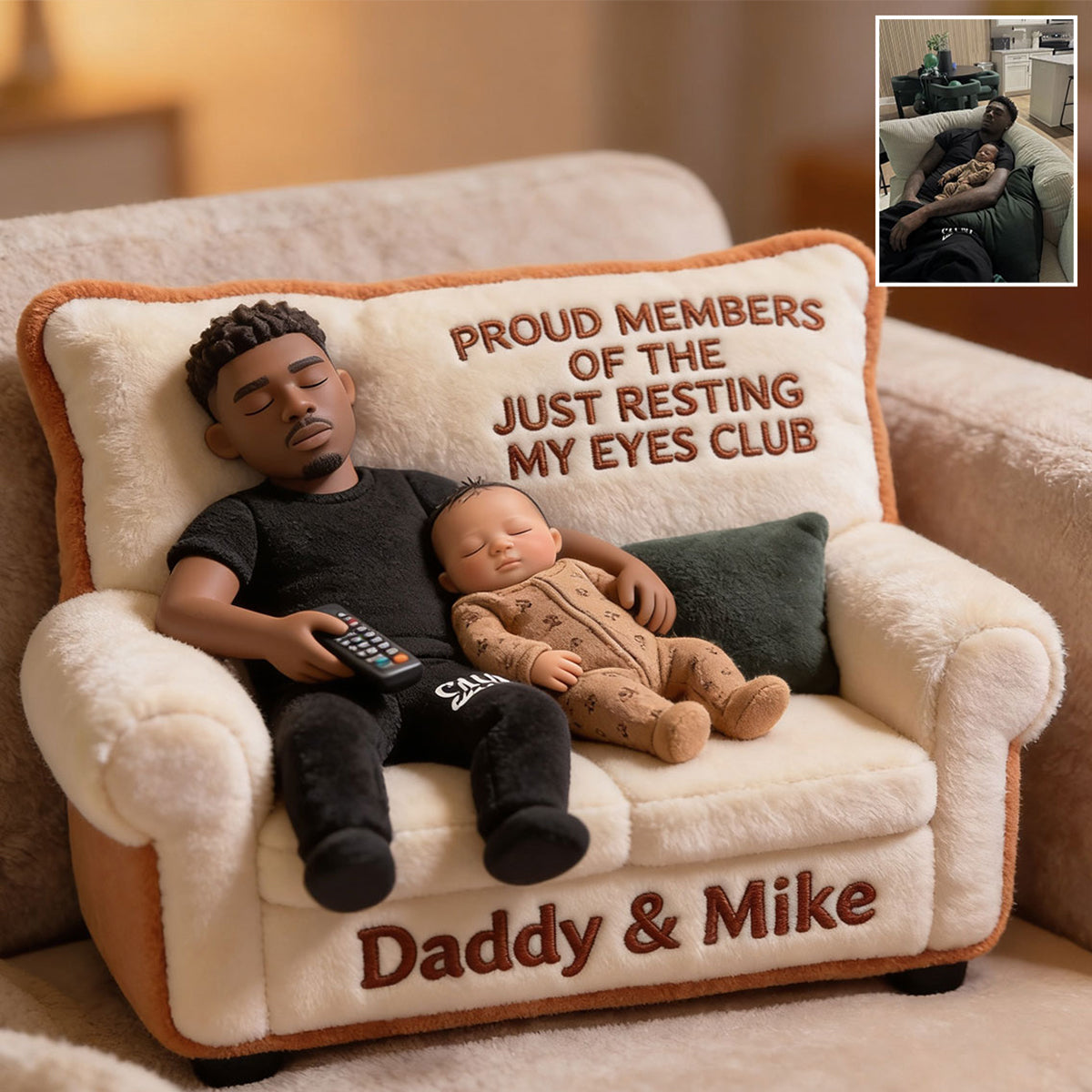 Funny Gift For Dad, Father's Day Gift - Personalized Father Premium Faux Fur Pillow