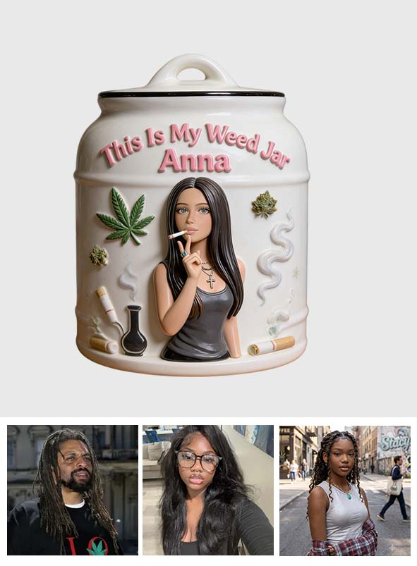 Cannabis Stash Jar - Personalized Weed Container Jar