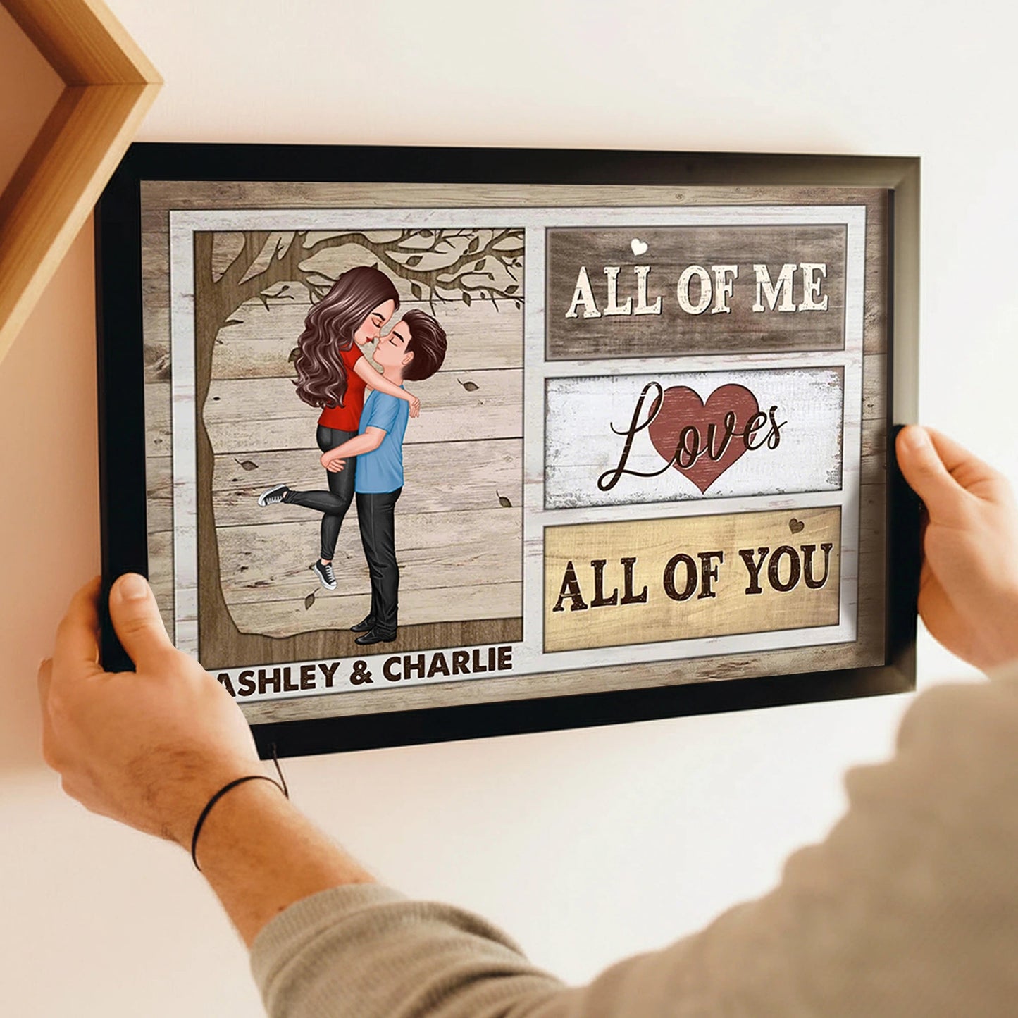 Custom Couple Poster All Of Me Loves All Of You Modern Romantic Wall Art Unique Gift For Anniversary Birthday Or Christmas