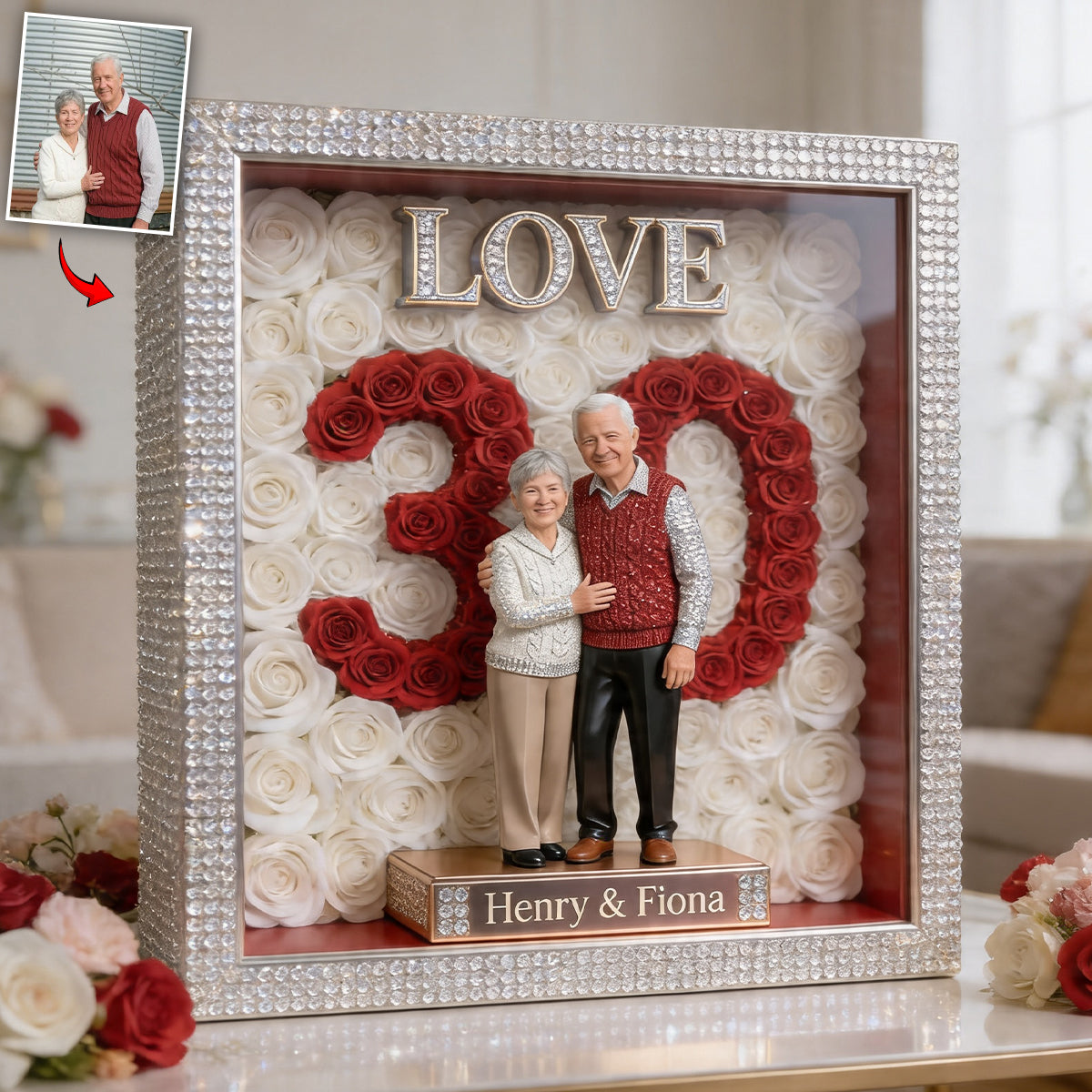 Custom Any Photo Anniversary - Personalized Couple Custom Shaped Acrylic Plaque