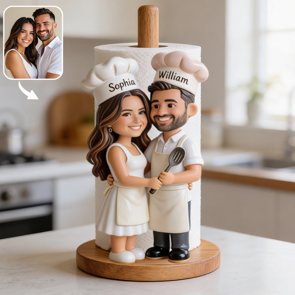 Custom Any Photo - Personalized Couple Paper Towel Stand