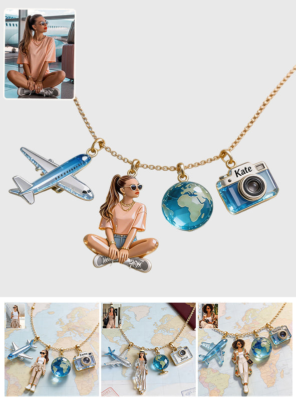 Custom Any Photo - Personalized Travelling Metal Necklaces With Pendants