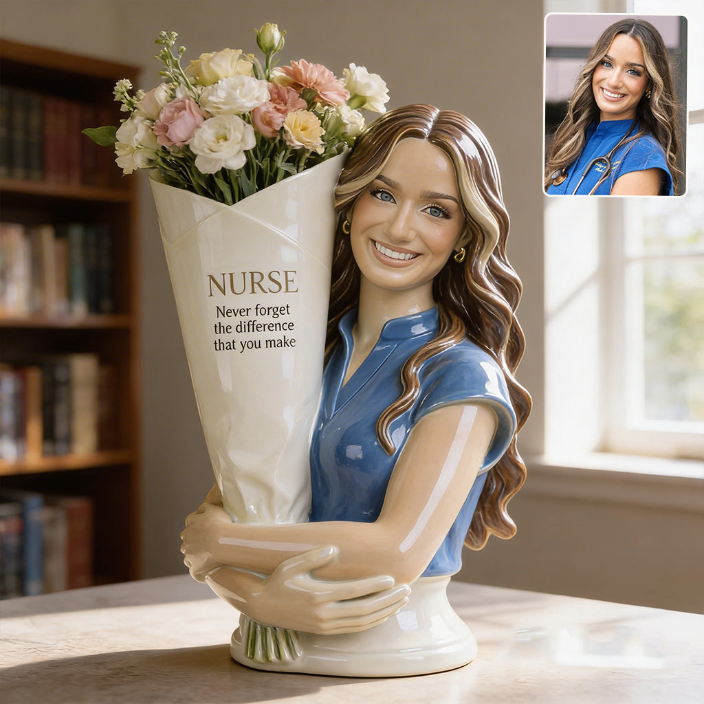 Custom Any Photo - Personalized Nurse Acrylic Pot