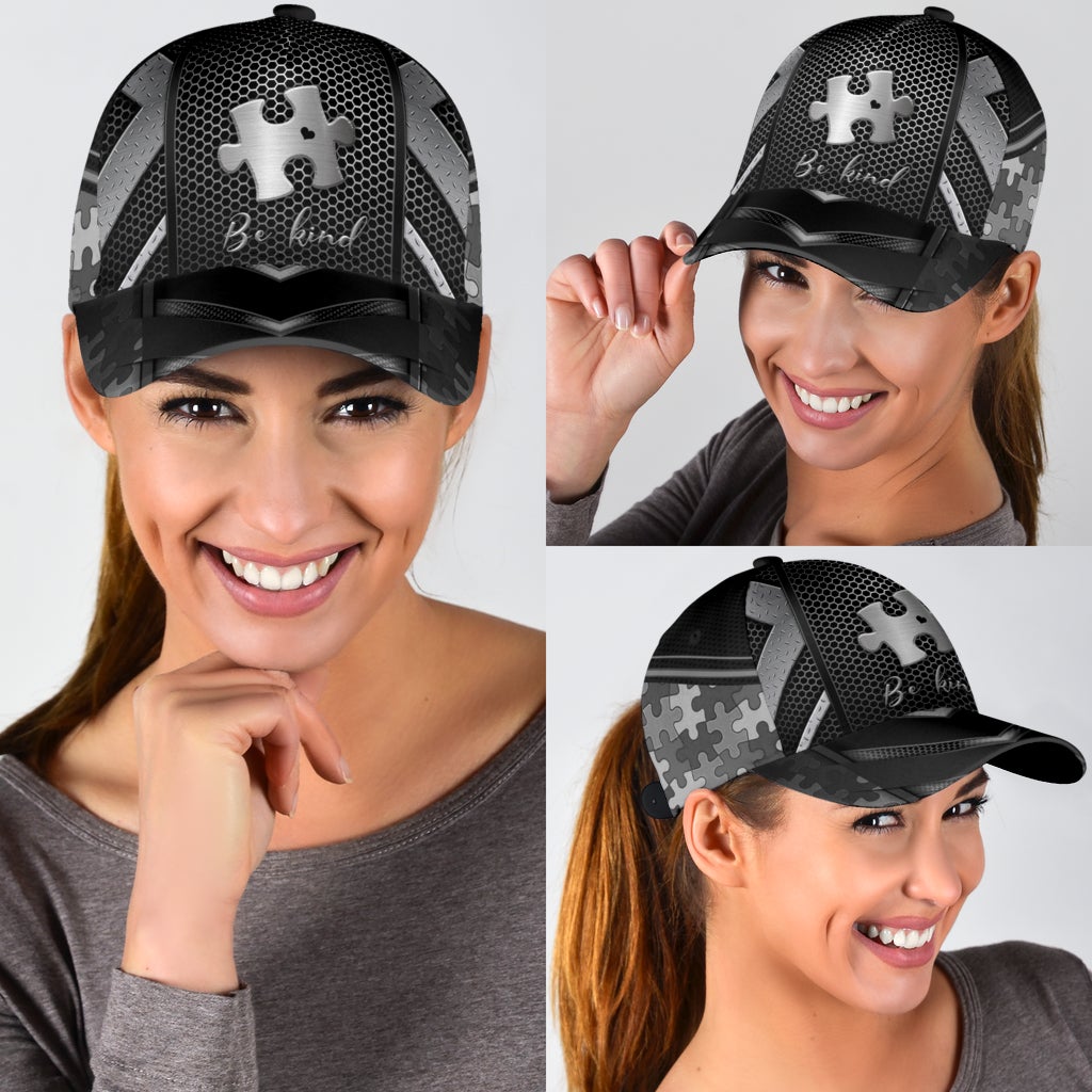 Autism Metal Pattern - Autism Awareness Classic Cap 0921