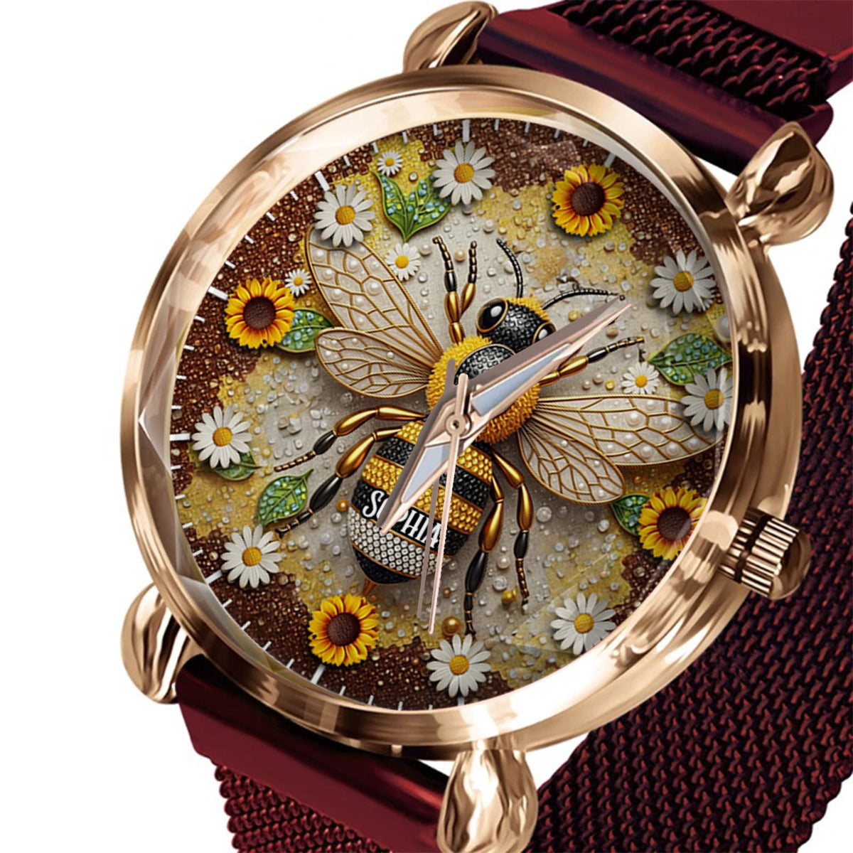 Daisy Bee - Personalized Bee Women Hand Watch