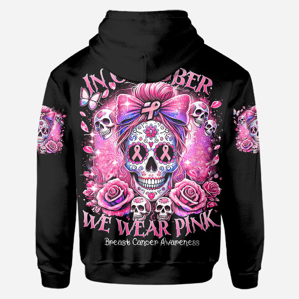 In October We Wear Pink - Personalized Breast Cancer Awareness All Over Shirt