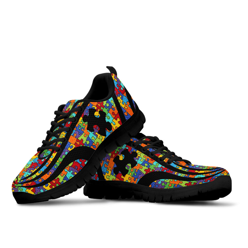 Colorful Puzzle Autism Awareness Sneakers 0622